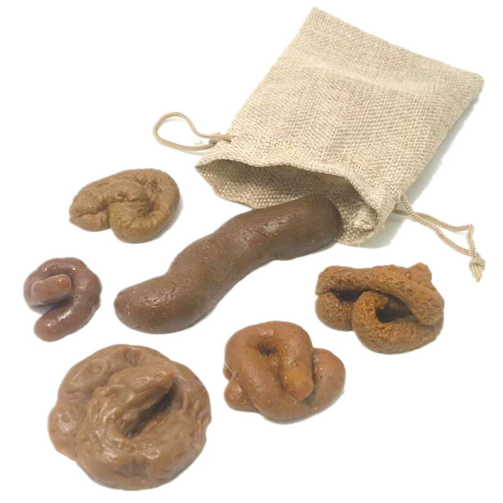 Fake Poop Gag Gift - 6 Buah Lelucon Kotoran Anjing Palsu