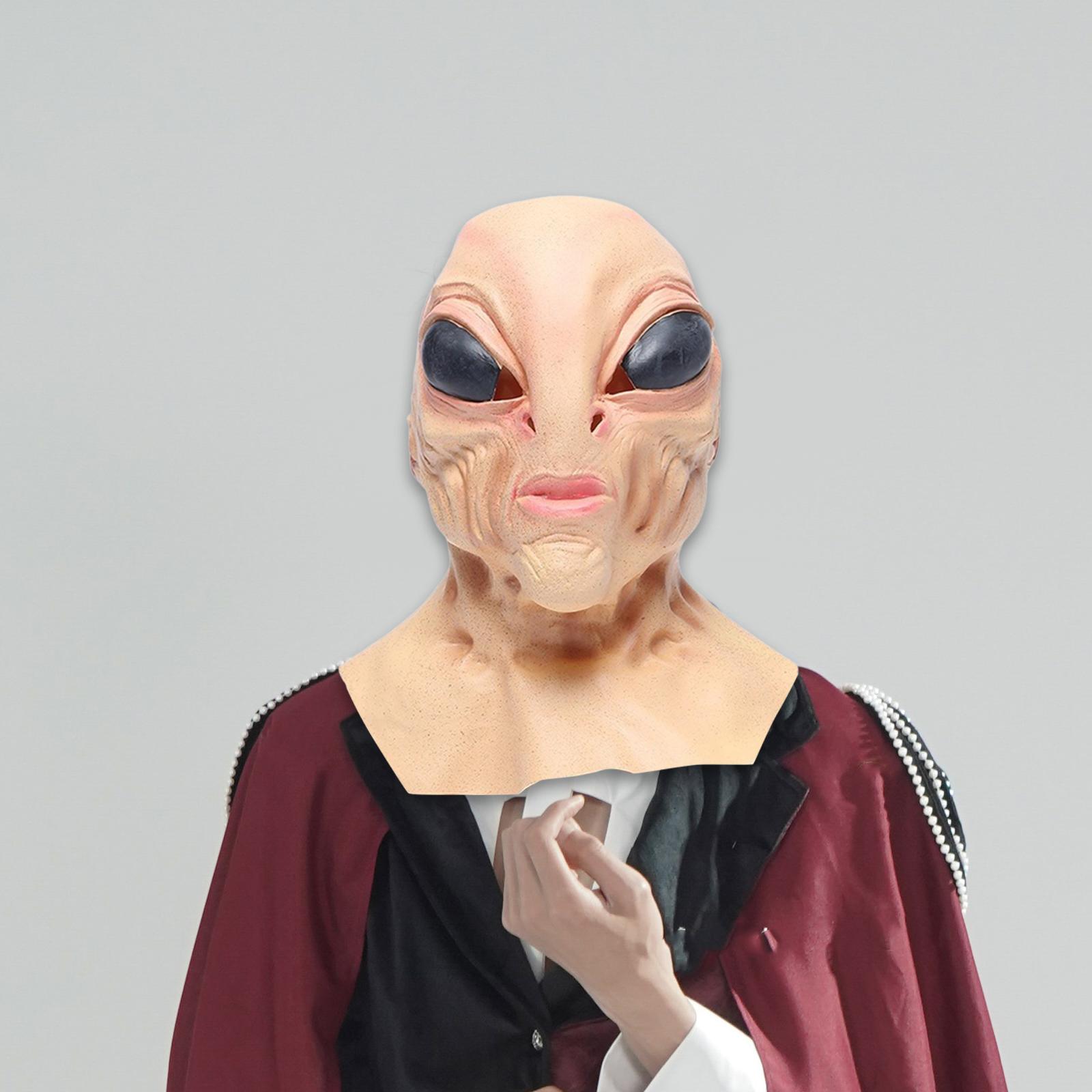 Latex Alien Mask Realistic - Topeng Alien Berbahan Lateks, Menutupi Seluruh