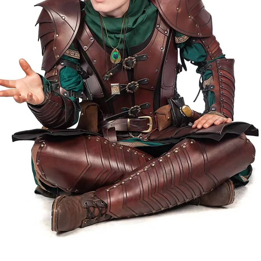Costumes - Pelindung Kaki Kulit Ksatria Elf Abad