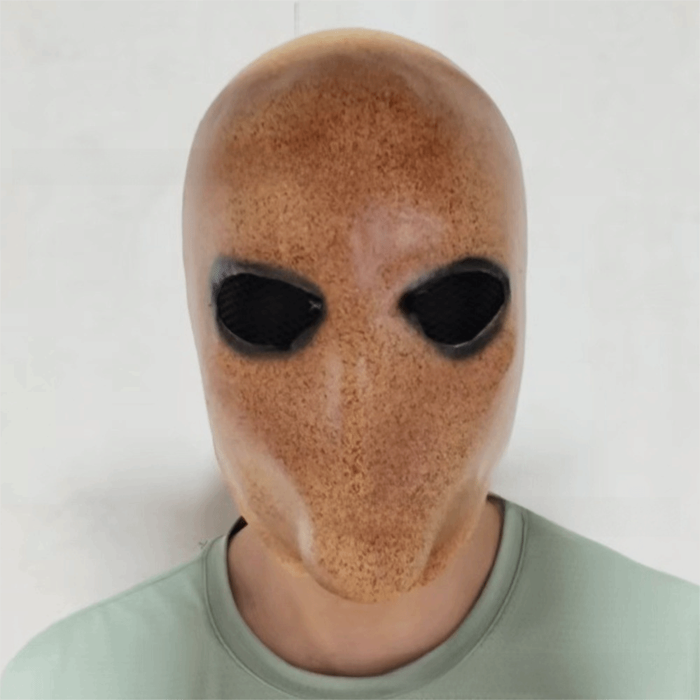 Topeng Slenderman Halloween, T - Latex Alien Mask Realistic ulasan dan harga