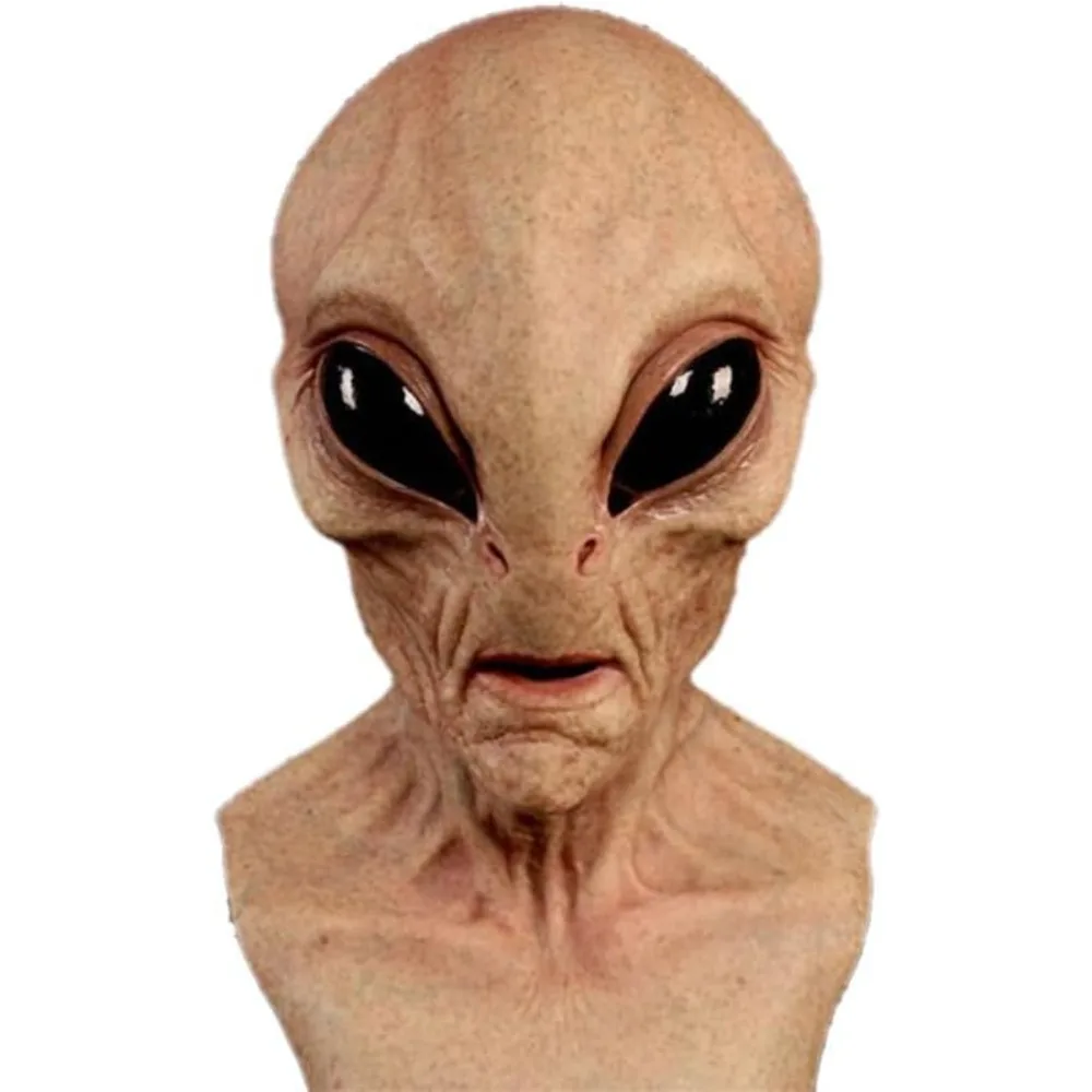 Topi Alien Kostum Halloween ya - Latex Alien Mask Realistic ulasan dan harga