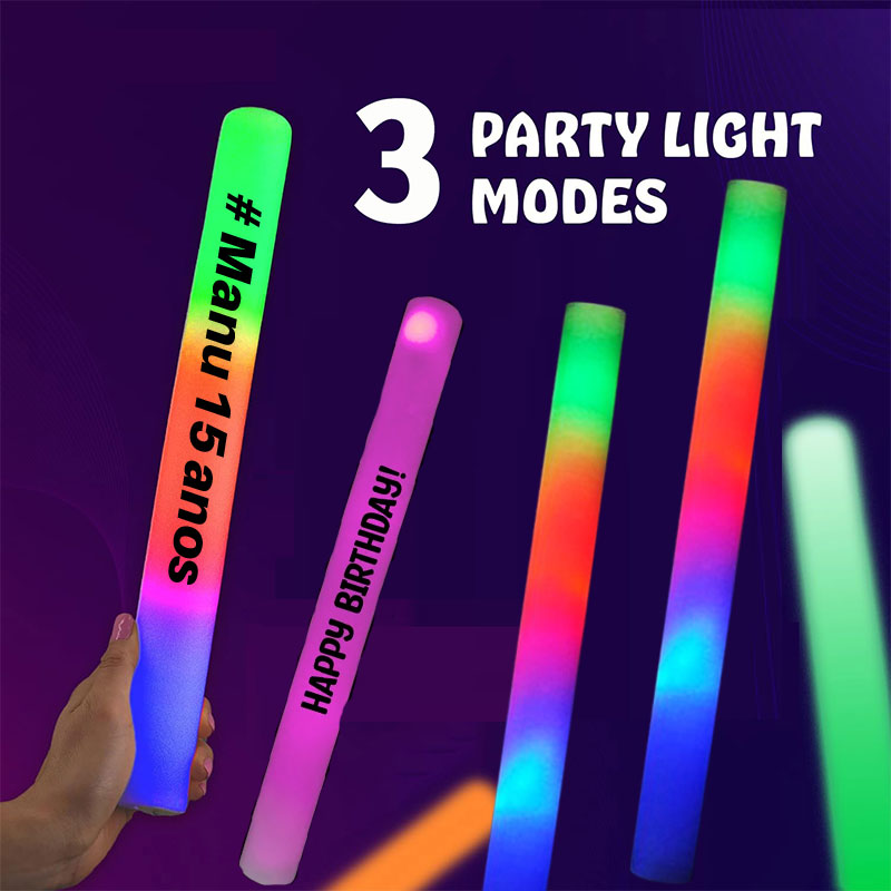 30 Tongkat Busa Bercahaya LED, - Flashing Led Foam Sticks Party ulasan dan harga
