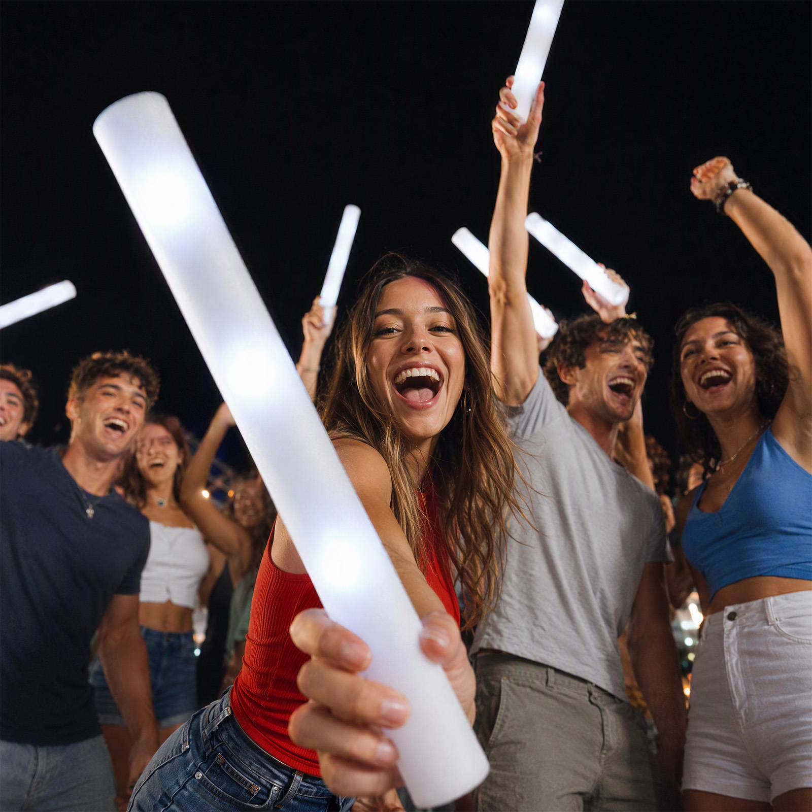 Tongkat LED Berwarna Putih yan - Flashing Led Foam Sticks Party ulasan dan harga