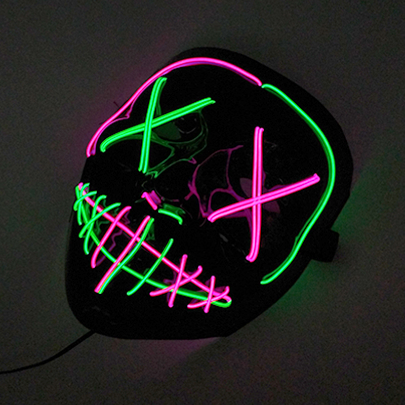 Topeng Purge Bercahaya Warna C - Led Purge Mask Halloween ulasan dan harga